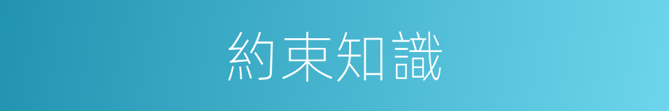 約束知識的同義詞