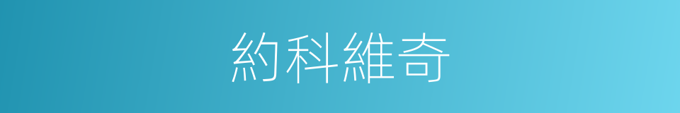 約科維奇的同義詞