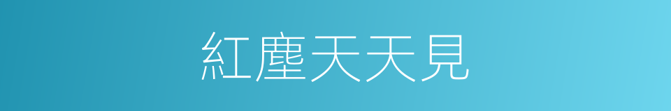 紅塵天天見的同義詞
