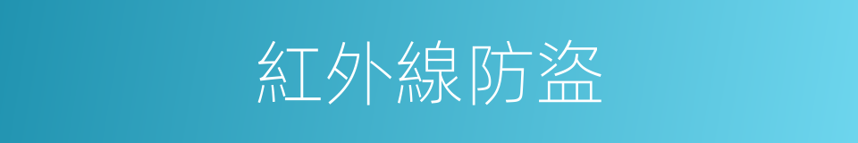 紅外線防盜的同義詞