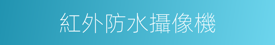 紅外防水攝像機的同義詞