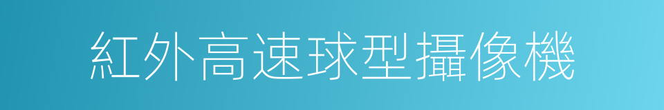 紅外高速球型攝像機的同義詞