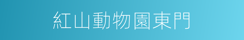 紅山動物園東門的同義詞