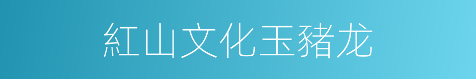 紅山文化玉豬龙的同義詞