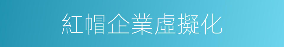 紅帽企業虛擬化的同義詞