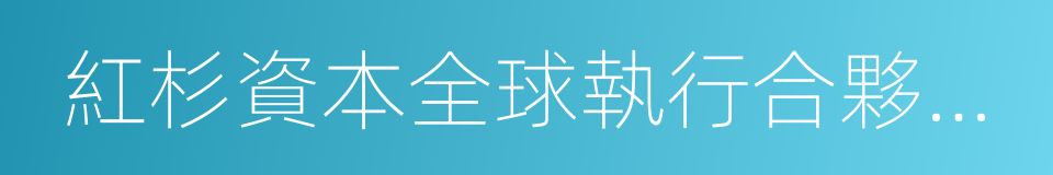 紅杉資本全球執行合夥人沈南鵬的同義詞