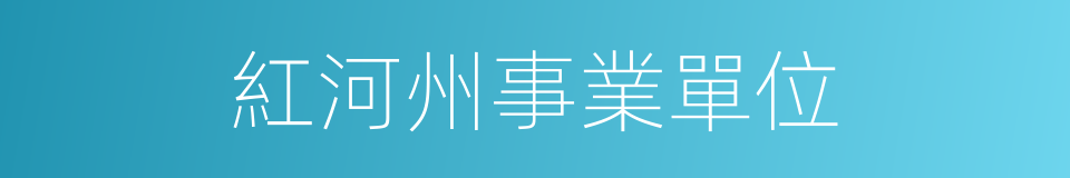 紅河州事業單位的同義詞