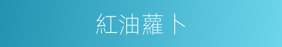紅油蘿卜的同義詞