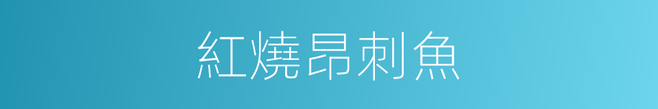 紅燒昂刺魚的同義詞