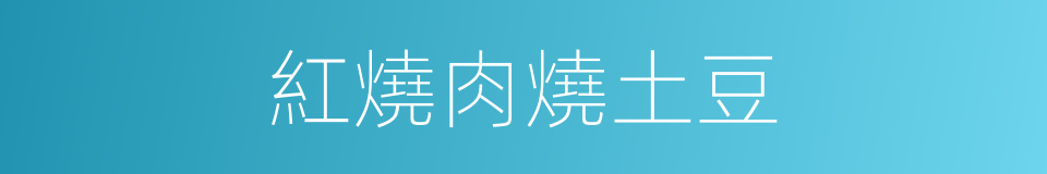 紅燒肉燒土豆的同義詞