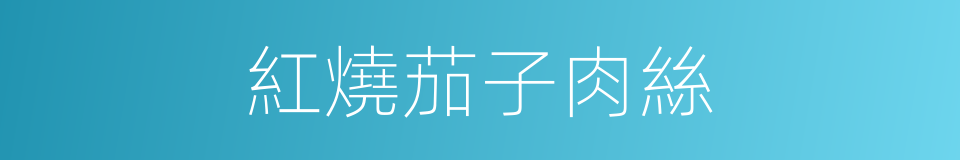 紅燒茄子肉絲的同義詞