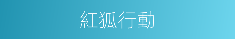 紅狐行動的同義詞