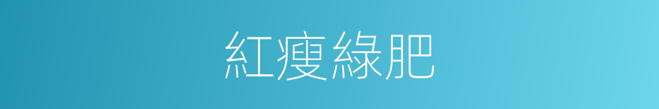 紅瘦綠肥的意思
