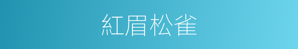 紅眉松雀的同義詞