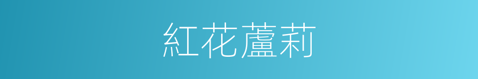 紅花蘆莉的同義詞