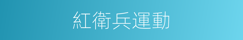 紅衛兵運動的同義詞