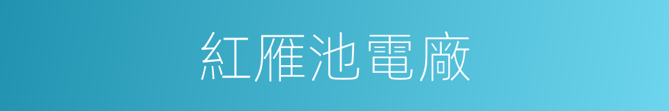 紅雁池電廠的同義詞