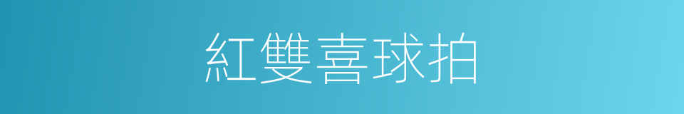 紅雙喜球拍的同義詞