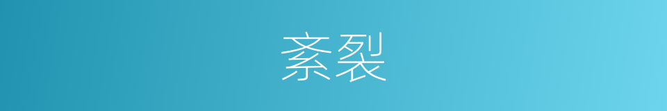 紊裂的意思