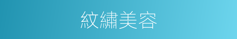 紋繡美容的同義詞