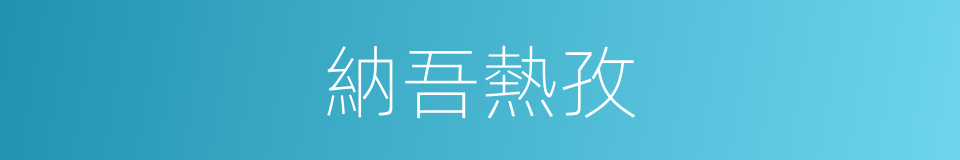 納吾熱孜的同義詞