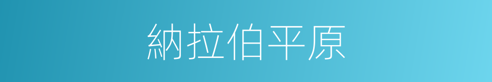 納拉伯平原的同義詞