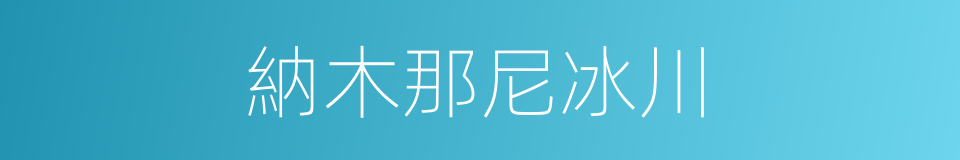 納木那尼冰川的同義詞