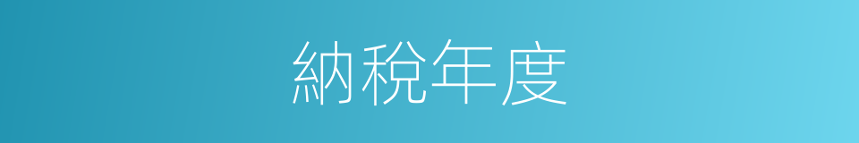 納稅年度的同義詞