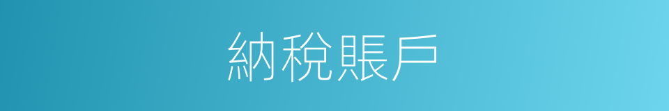 納稅賬戶的同義詞