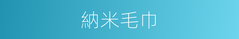 納米毛巾的同義詞