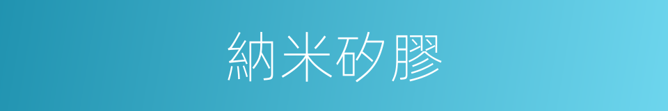 納米矽膠的同義詞