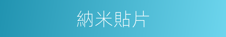 納米貼片的同義詞