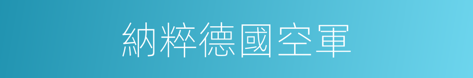 納粹德國空軍的同義詞