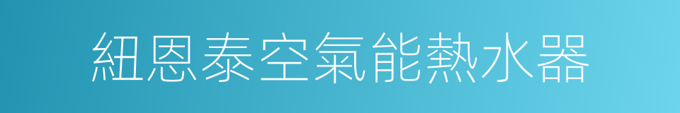 紐恩泰空氣能熱水器的同義詞