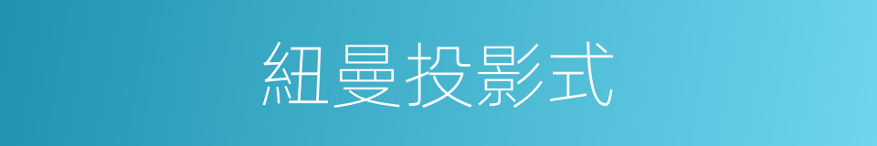 紐曼投影式的同義詞