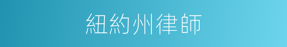 紐約州律師的同義詞
