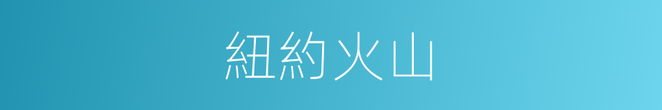 紐約火山的同義詞