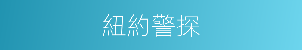 紐約警探的同義詞