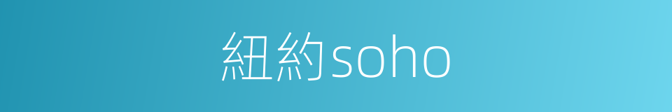 紐約soho的同義詞