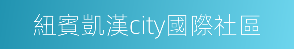 紐賓凱漢city國際社區的同義詞