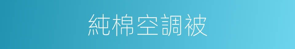 純棉空調被的同義詞