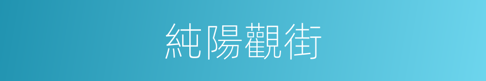 純陽觀街的同義詞