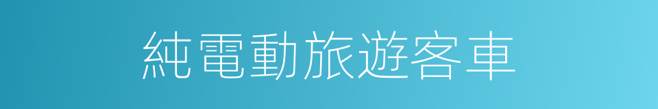 純電動旅遊客車的同義詞