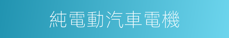 純電動汽車電機的同義詞