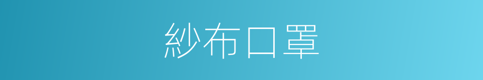 紗布口罩的同義詞