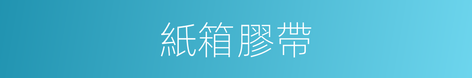 紙箱膠帶的同義詞