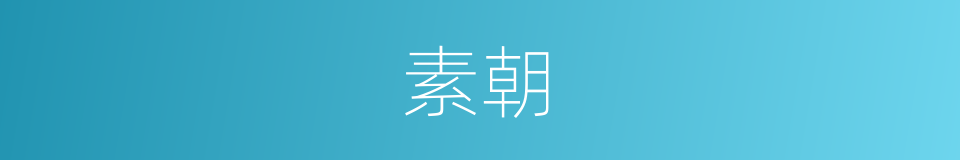 素朝的意思