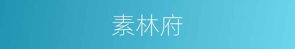 素林府的同义词