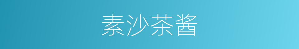 素沙茶酱的同义词