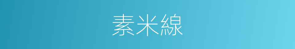 素米線的同義詞